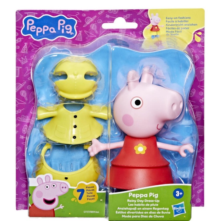 Peppa Pig figurák szett, Hasbro, 15cm, többszínű, 7 darab