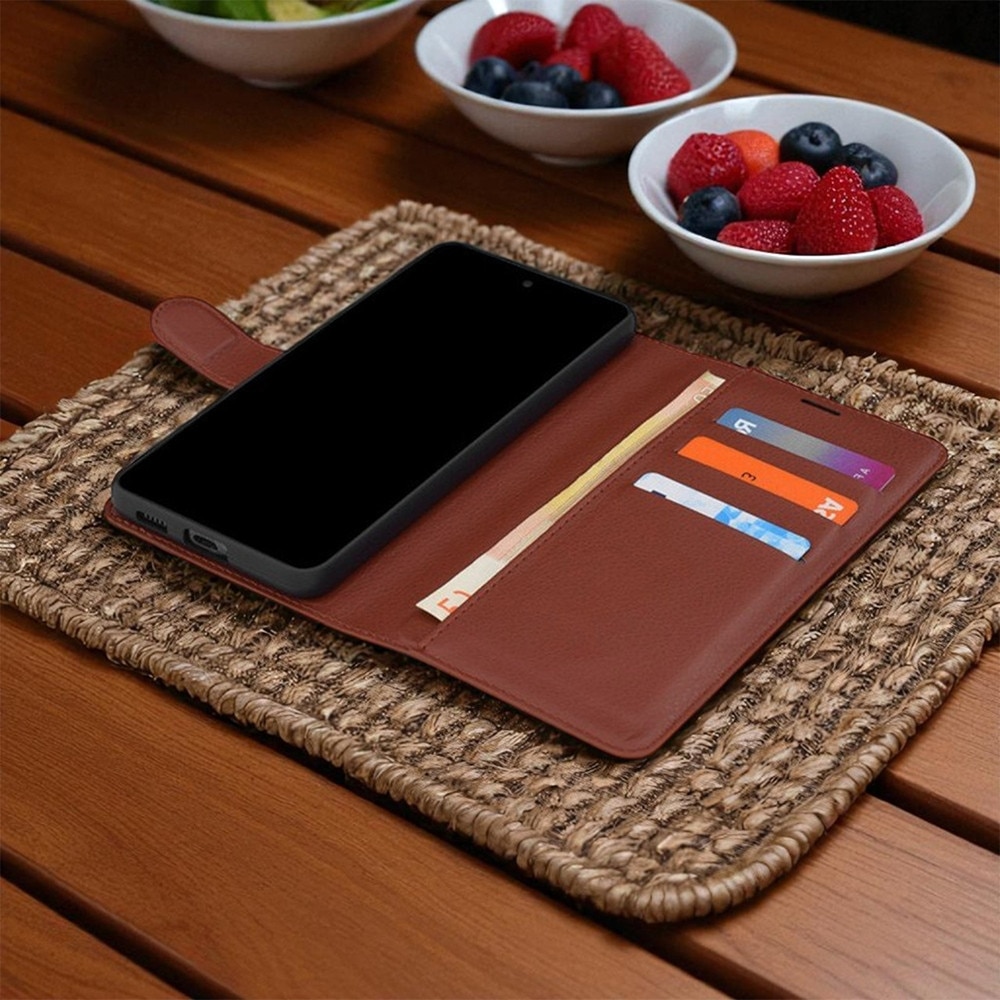 Fatcatparadise Cover per Sony Xperia 10 II, Flip Caso in PU Pelle Case Cover Libro Portafoglio Protettiva Custodia con TPU Sottile Antiurto,[Kickstand][Slot per Schede][Chiusura Magnetica] (Rosso