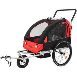 Remorca pentru biciclete pentru copii, rosie