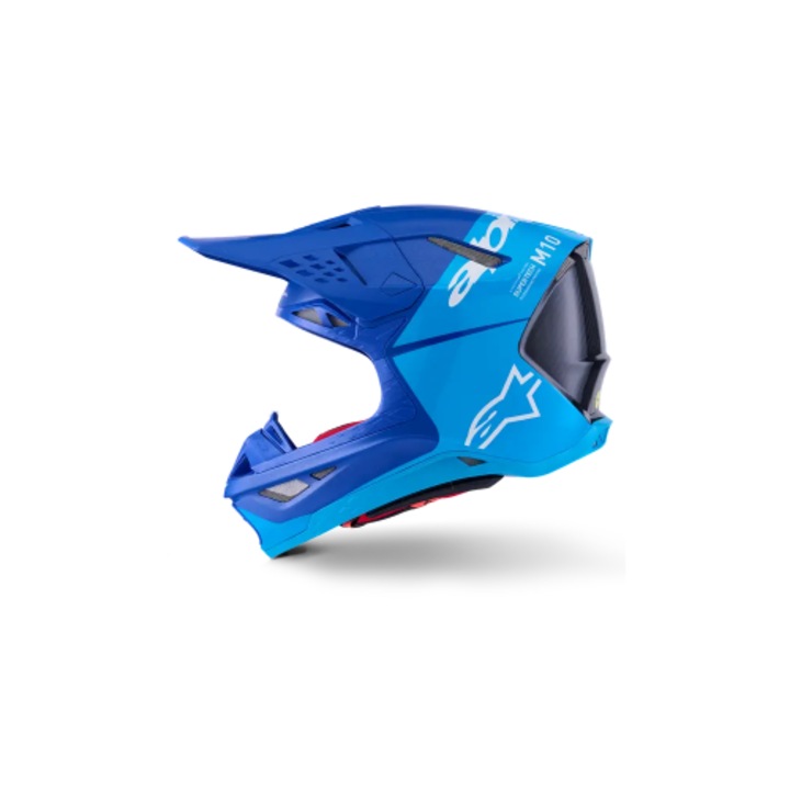 ALPINESTARS S-M10 FLOOD KÉK/FEKETE-SZÉN motocross sisak, L