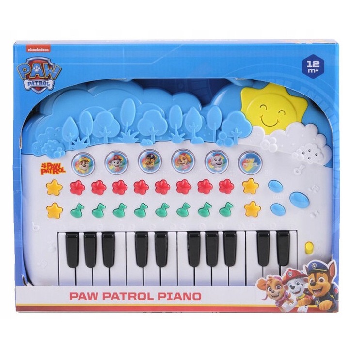 Pianino interactiv pentru copii, CardSplitter, 6 sunete animale, 12M+, cu functie de inregistrare si redare