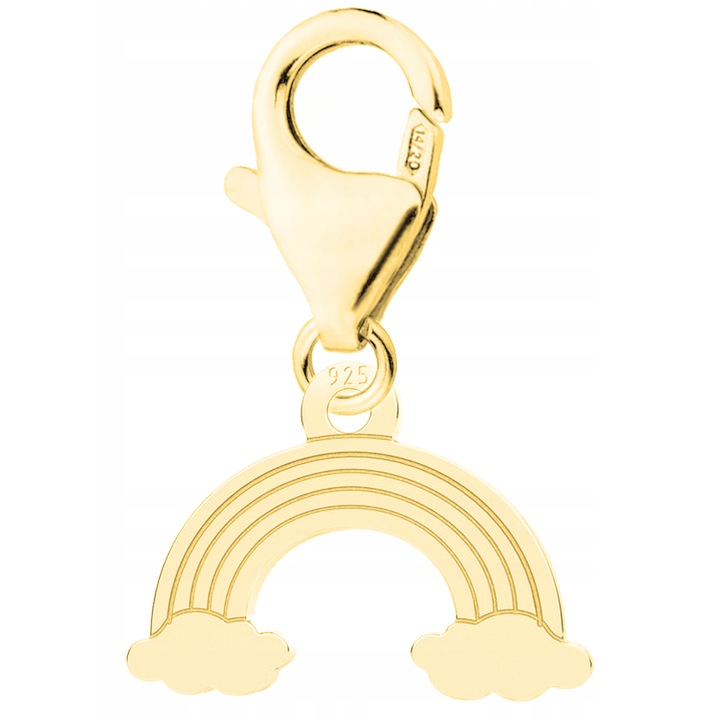 Talisman Din Argint 925, Larezo, Material Argint, Titlu 925, Acoperire Aur 585, Curcubeu, 19,30 mm x 9,30 mm, Ambalaj Elegant Inclus, Auriu