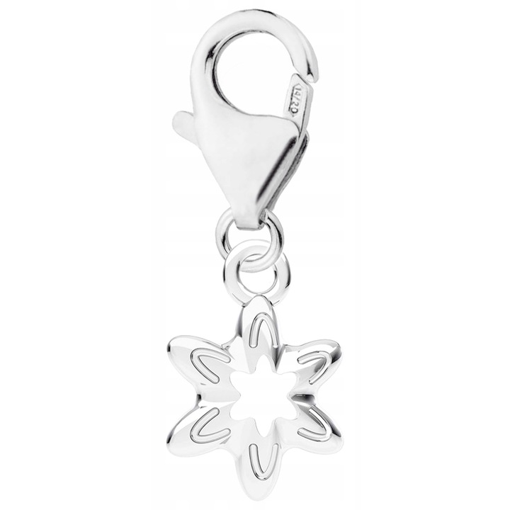 Talisman Din Argint 925, Larezo, Material Argint, Titlu 925, Motiv Stea, Dimensiuni 22 mm x 12 mm, Ambalaj Elegant Inclus, Un Cadou Unic, Argintiu