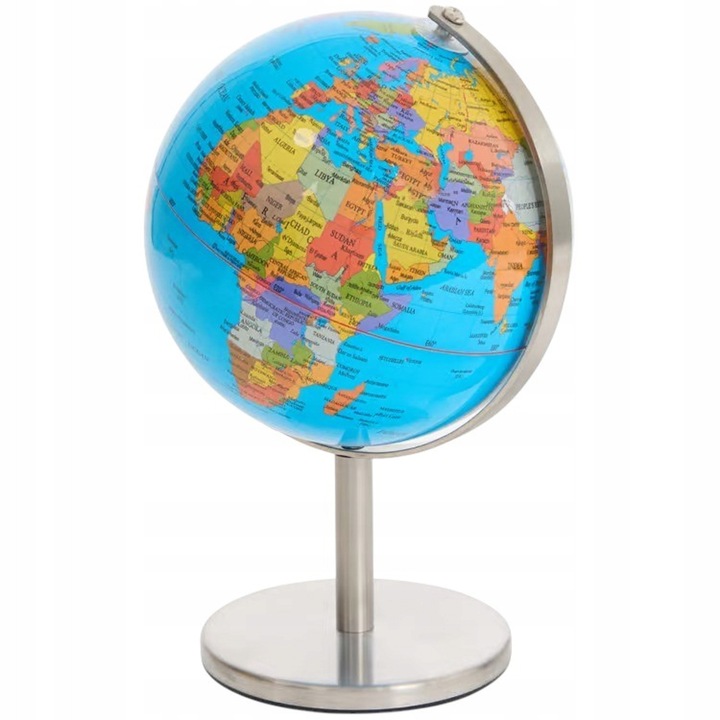 Globus educational interactiv CardSplitter, rotativ, 14x23cm, albastru