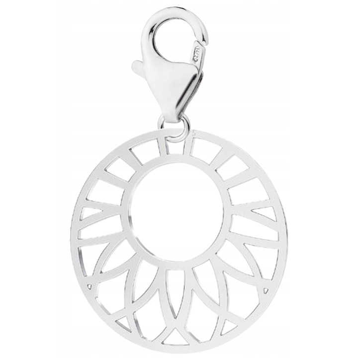 Talisman Din Argint 925, Larezo, Material Argint, Proba 925, Motiv Rozeta, Dimensiuni 30,00 mm x 20,00 mm, Ambalaj Elegant Inclus, Culoare Argintie