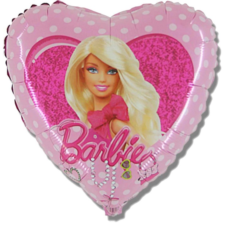 Балон Foliowy Serce Barbie, 46 см, комплект за пълнене с хелий
