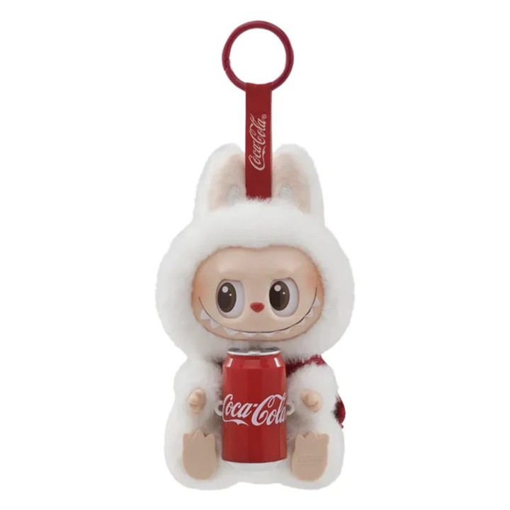 Gyűjthető figura, Pop Mart, Monster Coca-Cola sorozat, fehér/piros, 17 cm