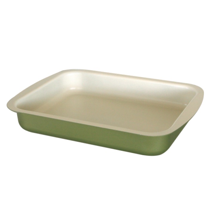Tava TANGO 30x22xh4, 5cm strat ceramic non-aderent, verde