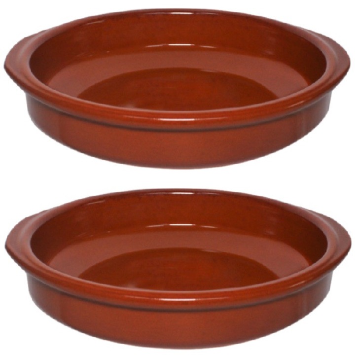 Set 2 tavi pentru copt si servit COK CERAMICA cu manere 26cm