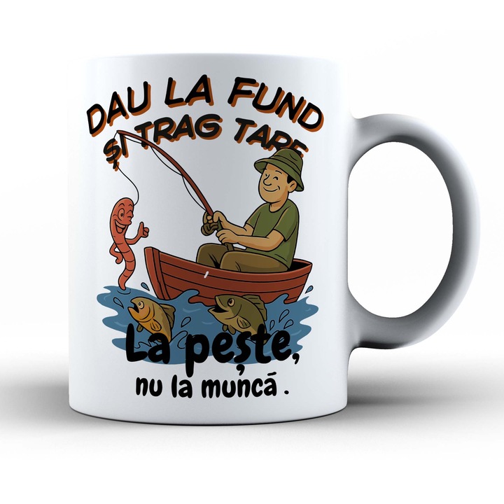 Cana Pescar "Dau la fund, si dau tare ", 330ml, alb