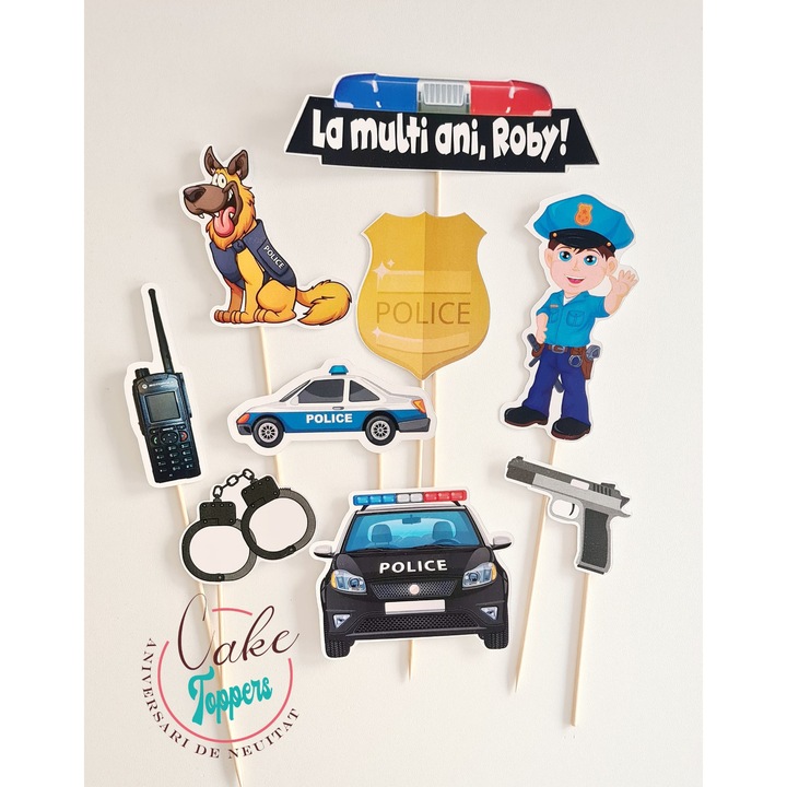 Set toppere Politie cartoon