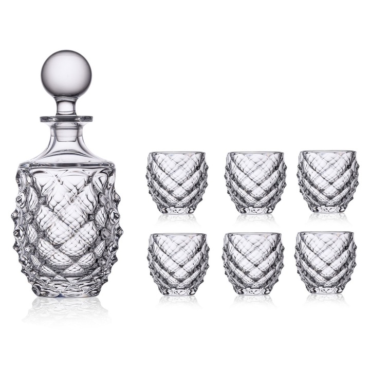 Set whisky 7 piese, Morris, Bohemia Cristal