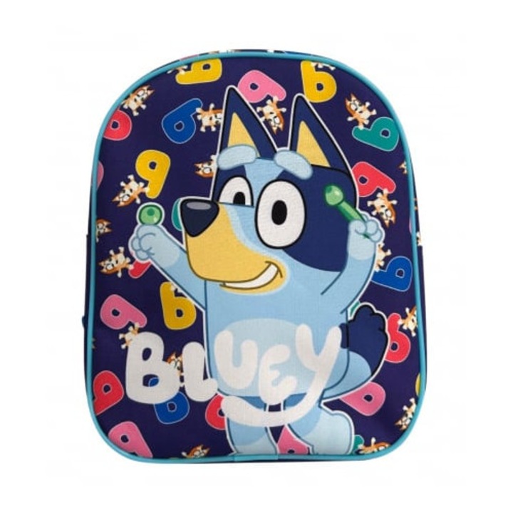 Ghiozdan gradinita Bluey Miniplay, multicolor, 26x22x10 cm, bretele ajustabile si intarite
