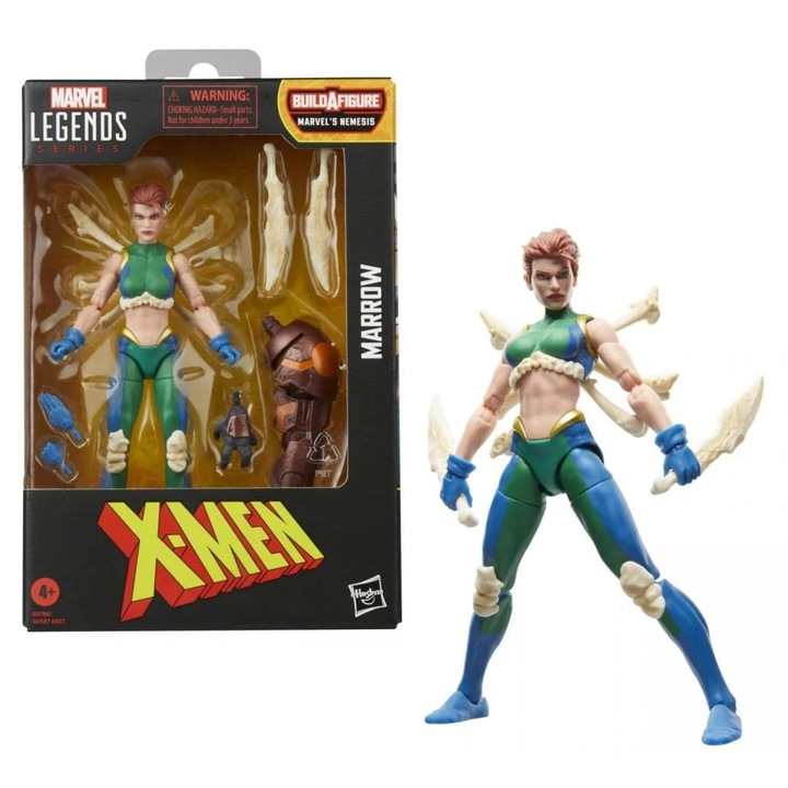 Figurină Hasbro Marvel Legends X-Men Marrow, 15 cm, complet articulată, accesorii incluse
