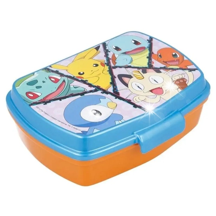 Pokémon uzsonnásdoboz, Stor, 400ml, 16x12x5cm, BPA-mentes