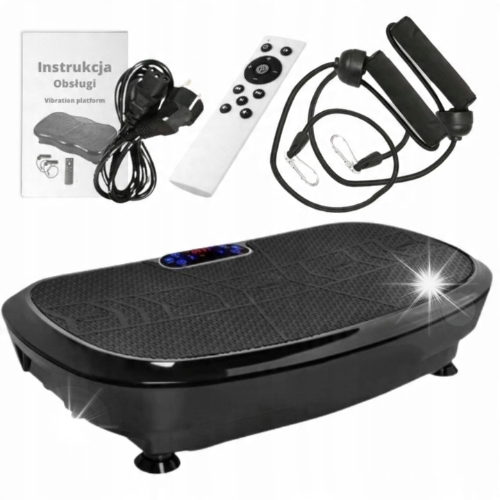 Platforma vibrationala, MINEXO, Vibro 3D, 2 motoare, 10 mm, 78x40x14cm, negru roz