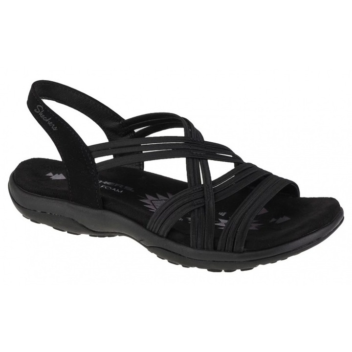 Sandale dama, Skechers Reggae Slim Simply Stretch, sintetic, negru, 42 EU