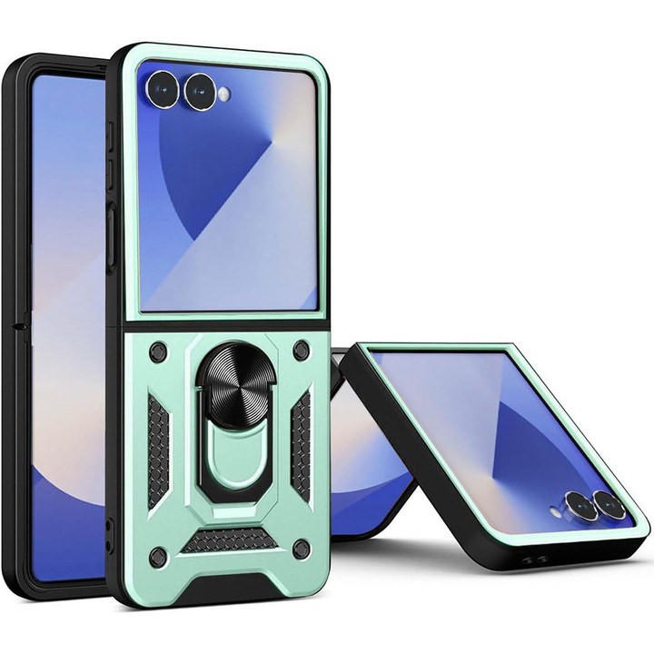 Калъф за защита, съвместим със Samsung Galaxy Z Flip7, Tim, Зелен