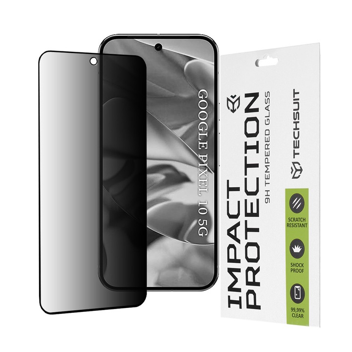 Folie pentru Google Pixel 10 - Techsuit 111D Privacy FullA Glue - Black