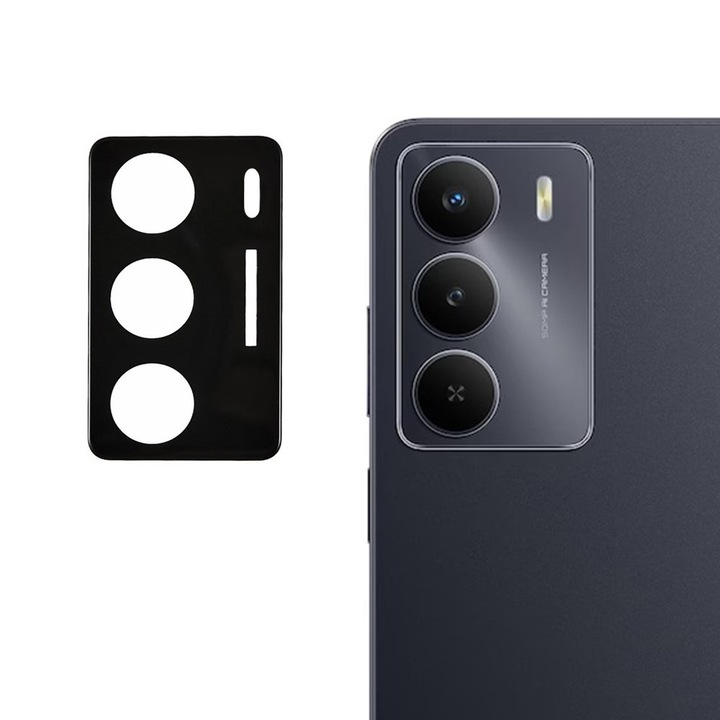 Folie telefon Full Camera Glass Realme 14x Negru