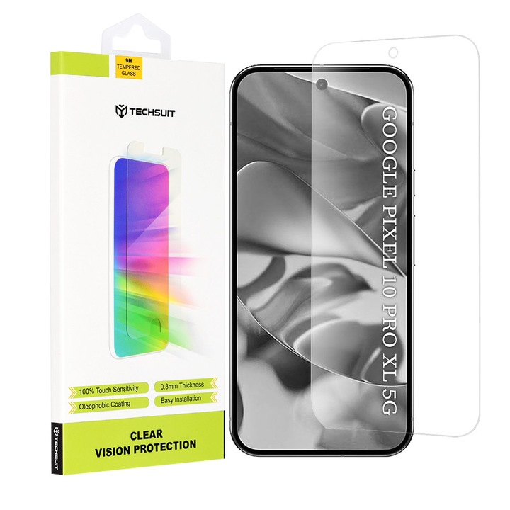 Протектор за екран за Google Pixel 10 Pro XL - Techsuit Clear Vision Glass - Прозрачен