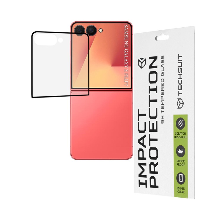 Folie pentru Samsung Galaxy Z Flip7, Q22, Sticla securizata, Black