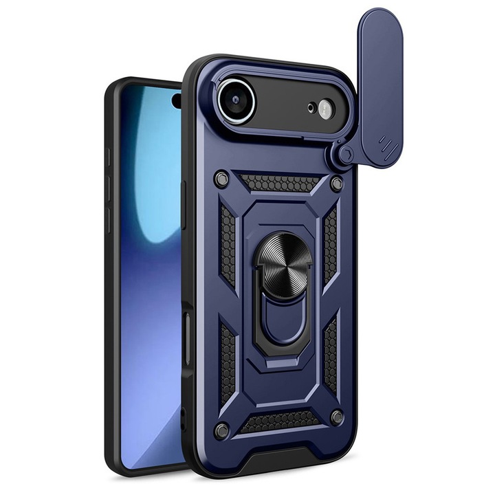 Husa pentru iPhone 17 Air cu protectie camera, Accesorio CamShield Series, Blue