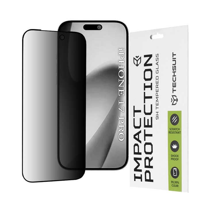 Folie pentru iPhone 17 Pro - Techsuit 111D Privacy FullA Glue - Black