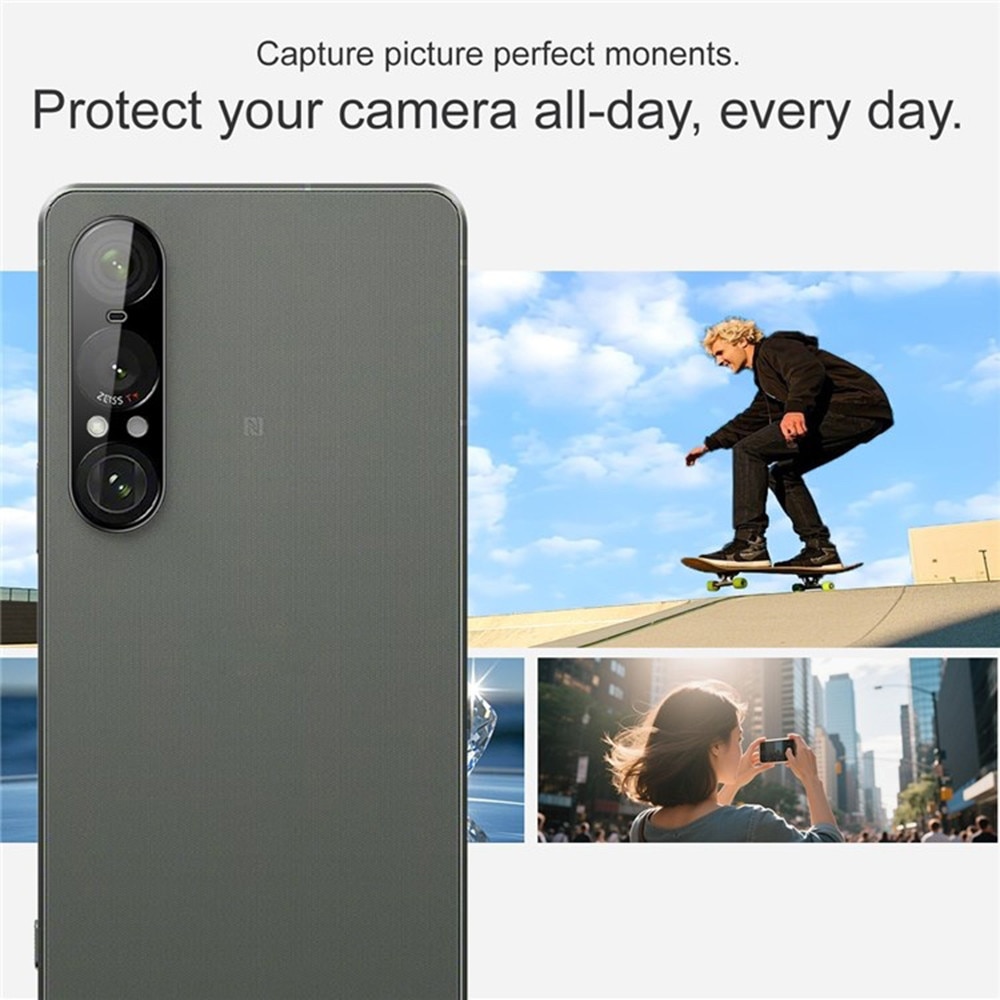 Folie Camera pentru Sony Xperia 1 VII - Techsuit Full Camera Glass - Black
