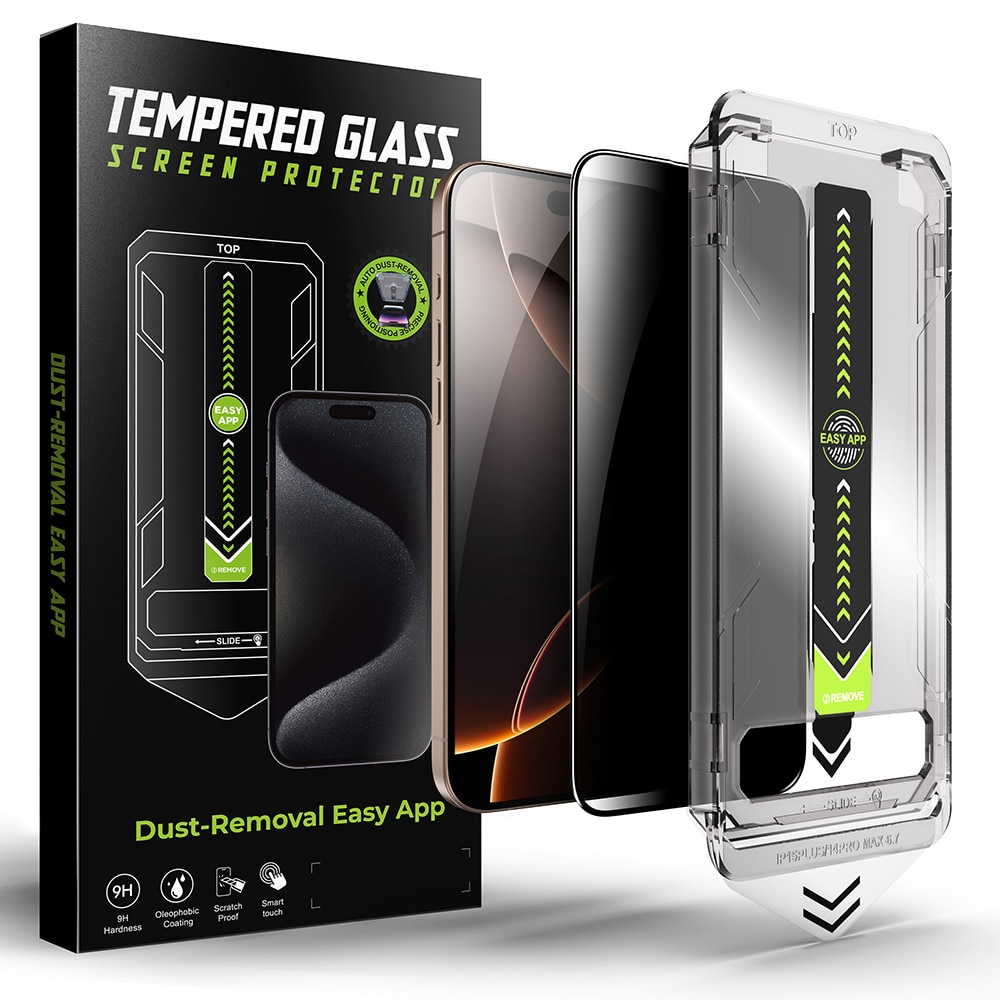 Folie pentru iPhone 15 / iPhone 16 - Techsuit TitanGlass FullCover - Privacy