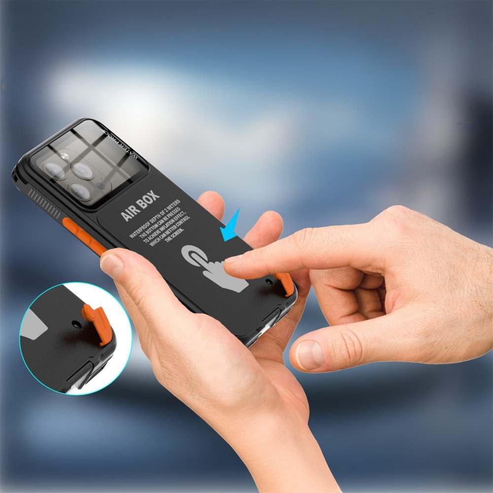 Husa pentru telefon universal (grosime max. 15mm) - ShellBox AirBox Waterproof IP68 Case (max. 6.9 inch) - Black