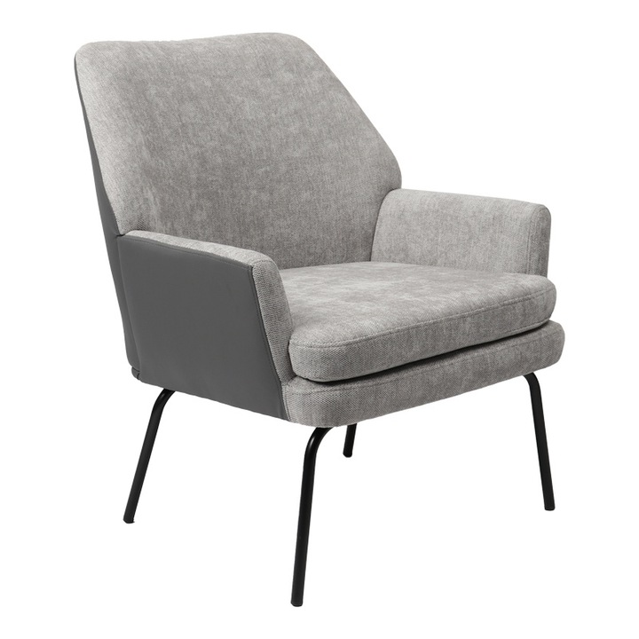 Kieran fotel modell, szürke, 77x69x82,5 cm