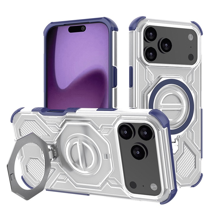 Калъф за iPhone 17 Pro Max, поликарбонат TPU, Techsuit, син