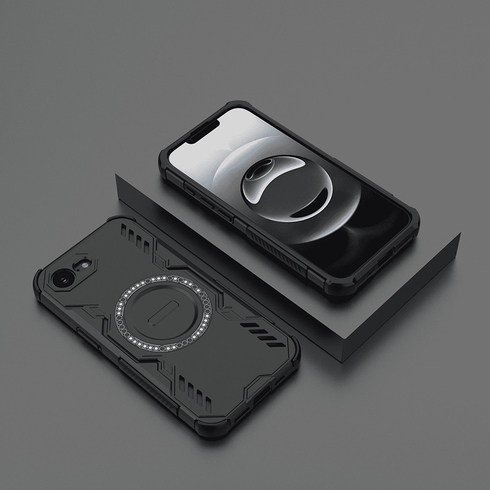 Husa pentru iPhone 16e / iPhone 17e, colturi ranforsate, protectie camere, MagSafe, ArmorMag, Black