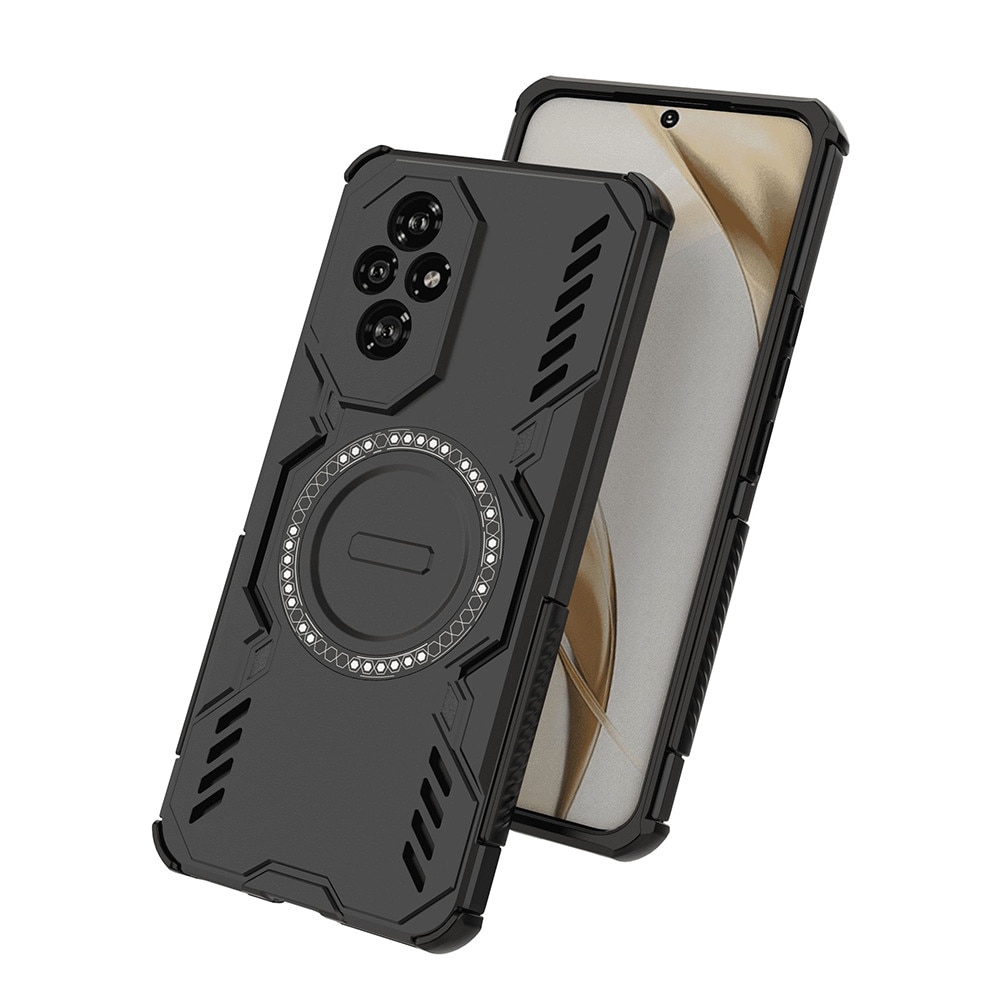 Husa antisoc pentru Honor 200, colturi ranforsate, protectie camere, MagSafe, ArmorMag, Black