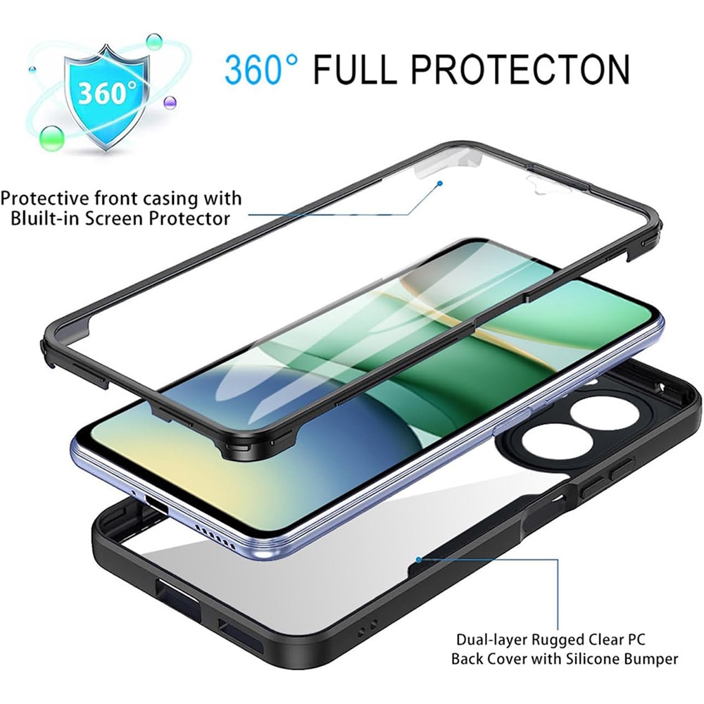Husa pentru Xiaomi Redmi A5A 4G (Standard) + Folie - Techsuit ColorVerse 360 Series - Black