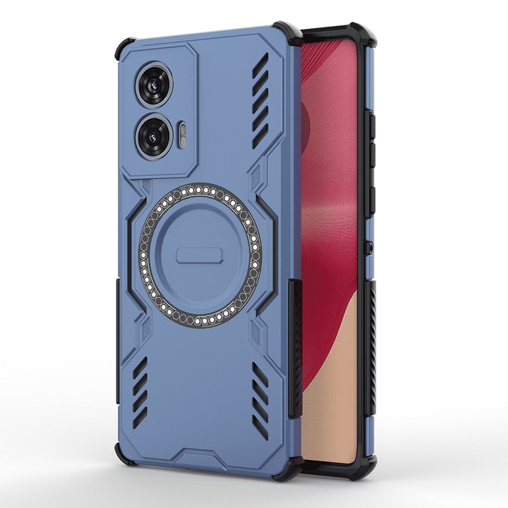Калъф за Motorola Edge 50 Fusion, ArmorMag Case, I40, Поликарбонат, Син