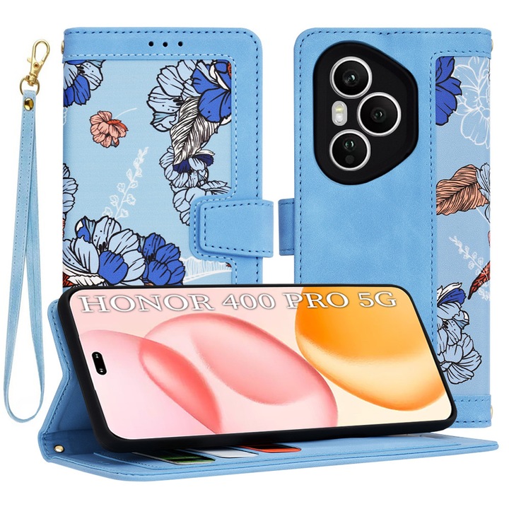 Защитен калъф, съвместим с Honor 400 Pro, Tim, Vibrant Blue