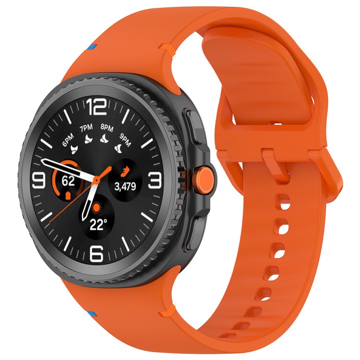 Curea smartwatch Techsuit Portocalie 40x44mm, din Silicon pentru Samsung Galaxy Watch8 40mm/44mm/Classic
