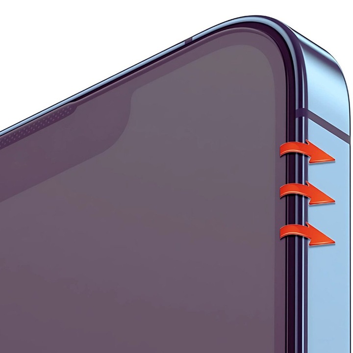 Протектор за екран за iPhone 16 Pro Max с Pro апликатор - Blueo антирефлексно HD стъкло - черно