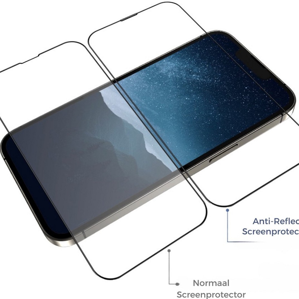Folie protectie telefon Blueo, anti-reflexie, neagră, pentru iPhone 15 / 16