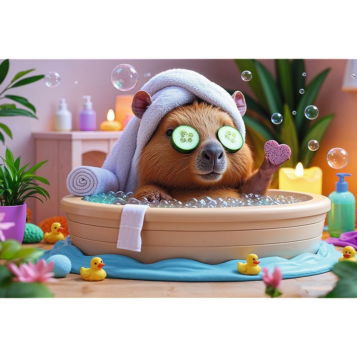 Puzzle Trefl 160 Capibara A Gyogyfürdőben