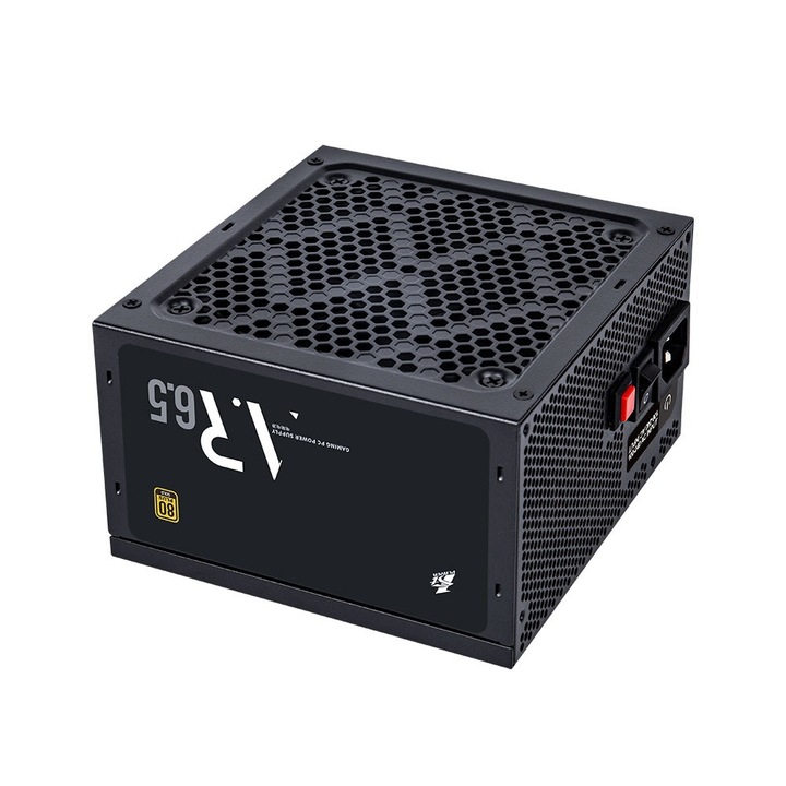 1stPlayer® 650W PC захранване, PS-650AR, 80 PLUS® Gold, активен PFC, черен