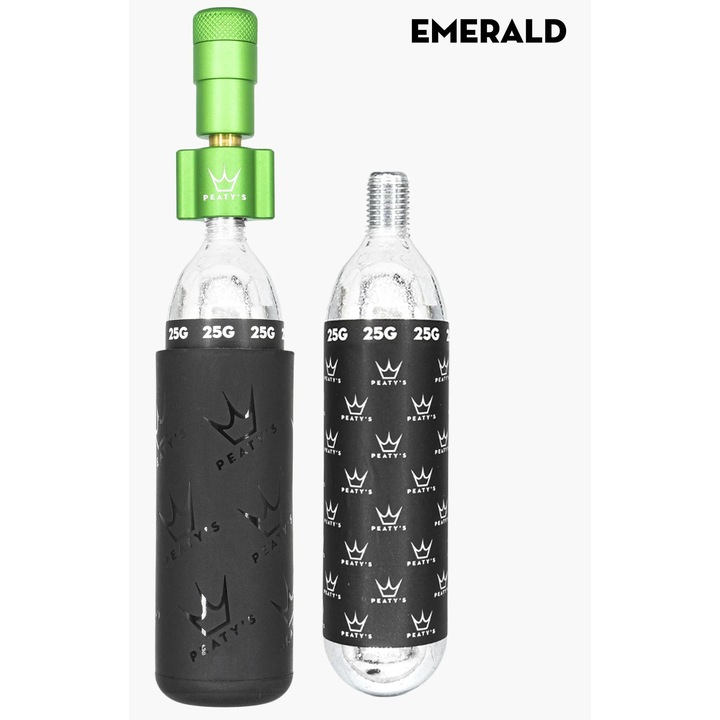 Помпа за Велосипед Peaty'S Holeshot Co2 Tyre Inflator 16G Emerald