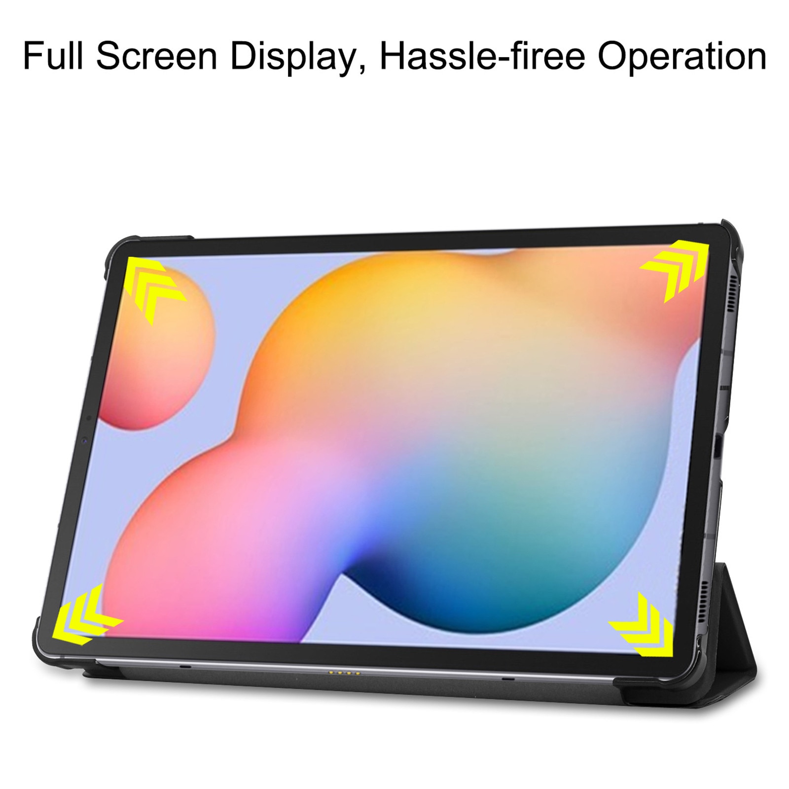 Husa protectie tableta AYSTOAYS®, pentru Samsung Galaxy Tab S6 Lite 10.4 inch, Tip Flip Cover, Antisoc, Usor de instalat, Portabil, Design ergonomic, neagra