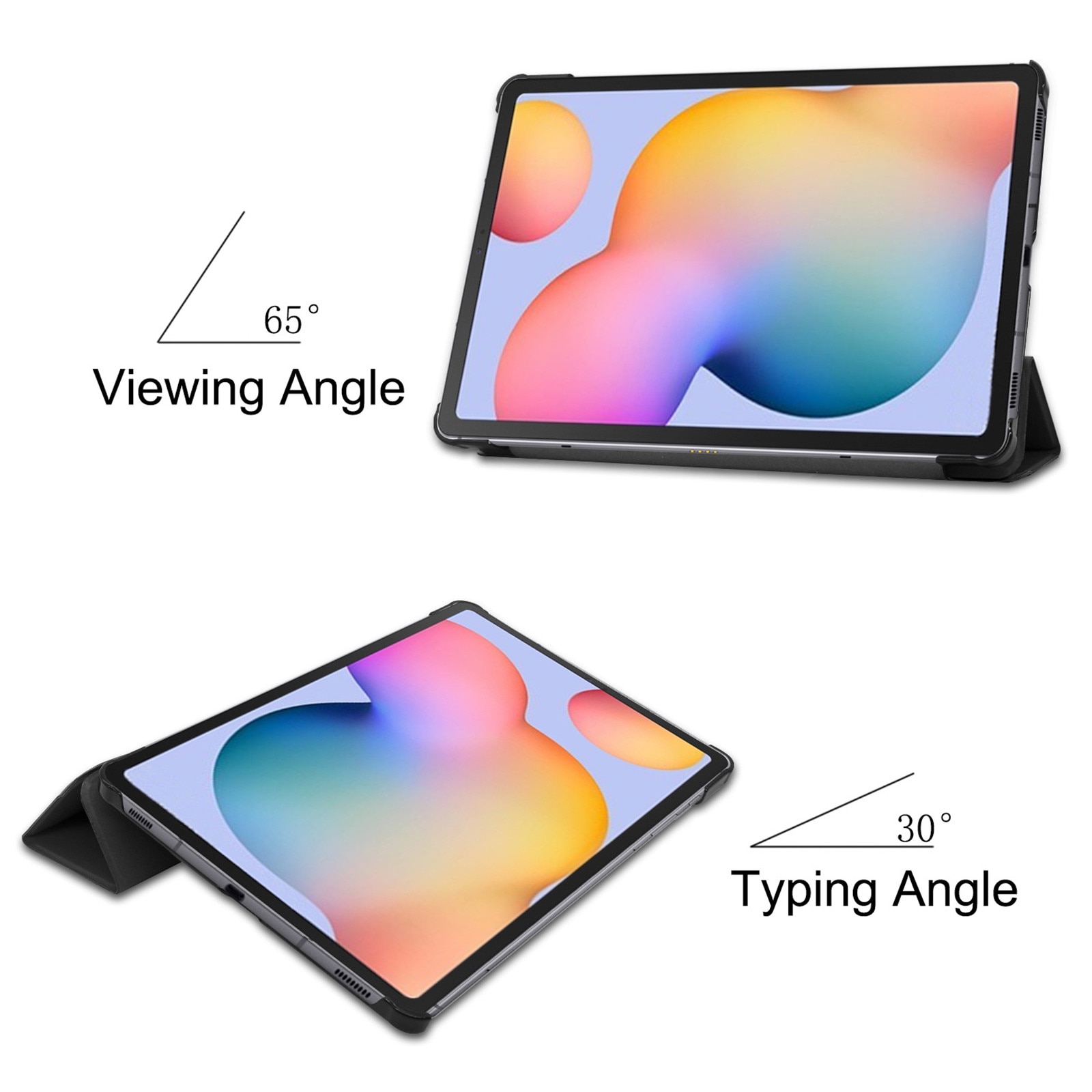 Husa protectie tableta AYSTOAYS®, pentru Samsung Galaxy Tab S6 Lite 10.4 inch, Tip Flip Cover, Antisoc, Usor de instalat, Portabil, Design ergonomic, neagra