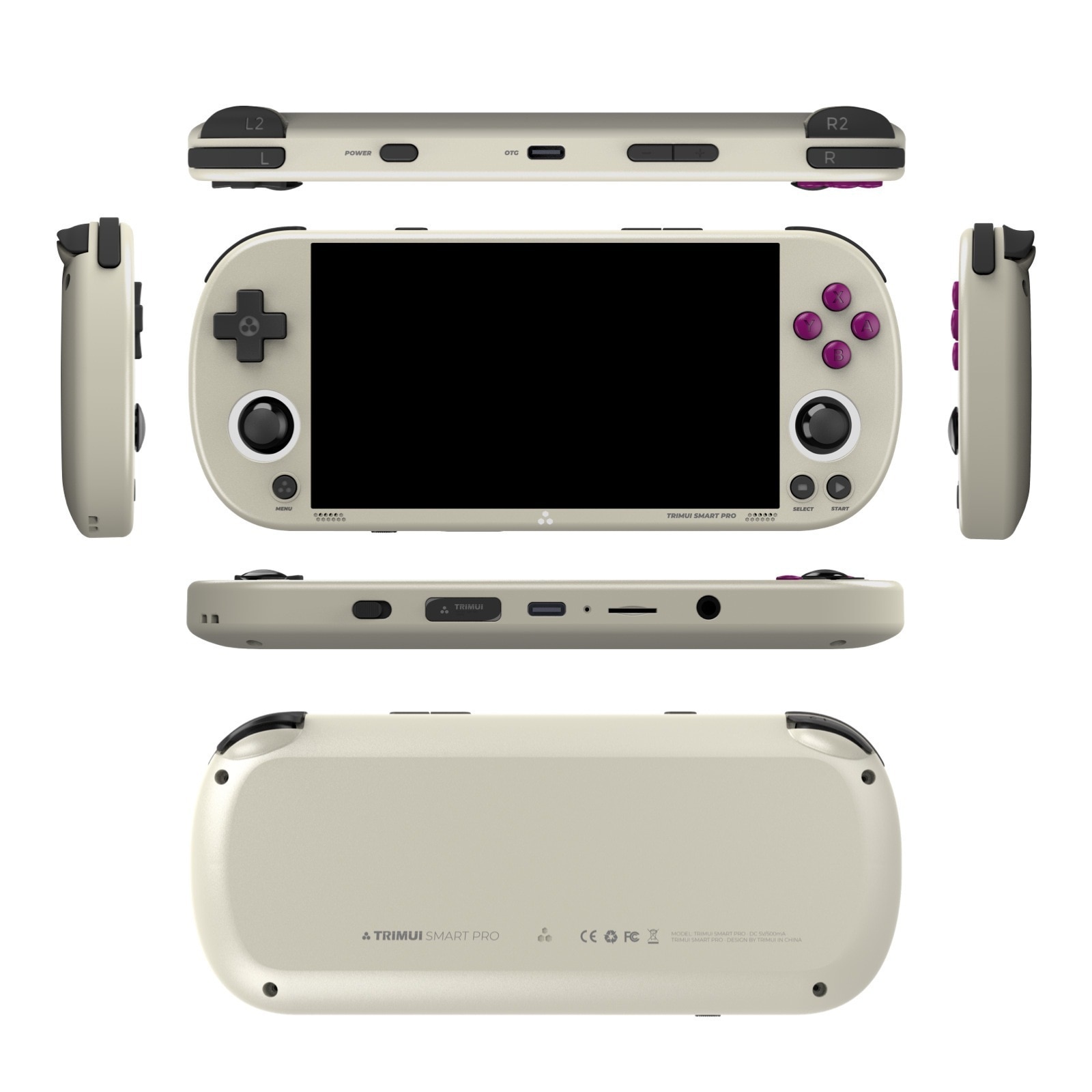 Consola retro portabila TRIMUI Smart Pro cu jocuri, Bluvista®, quad core Cortex-A35 1.8GHz, 1GB LPDDR4, Bluvista, IPS LCD 4.96" 1280x720, 5000 mAh, WiFi 5, Gri