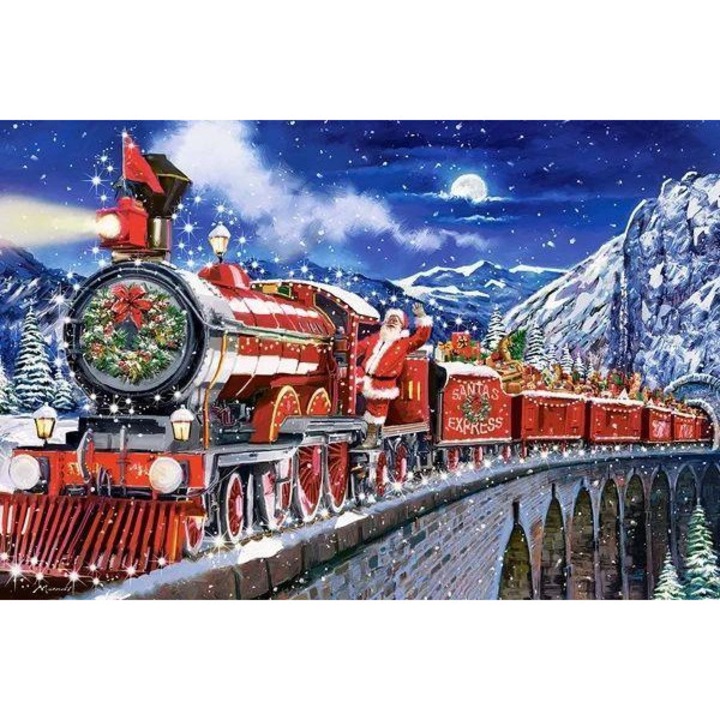 Пъзел от 24 части - пощенска картичка - Дядо Коледа идва в града 900497 - Castorland