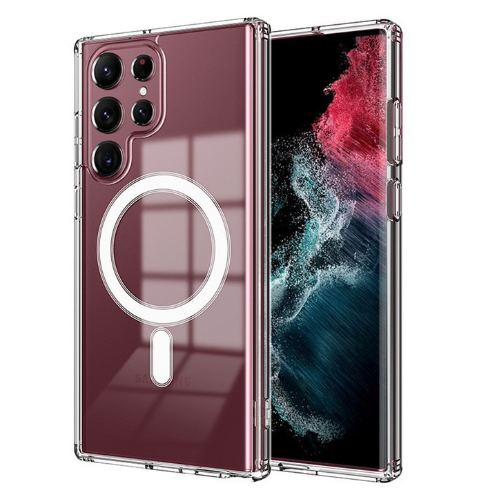 Carcasa pentru telefon mobil, material acrilic transparent, potrivit pentru Samsung S22 Ultra