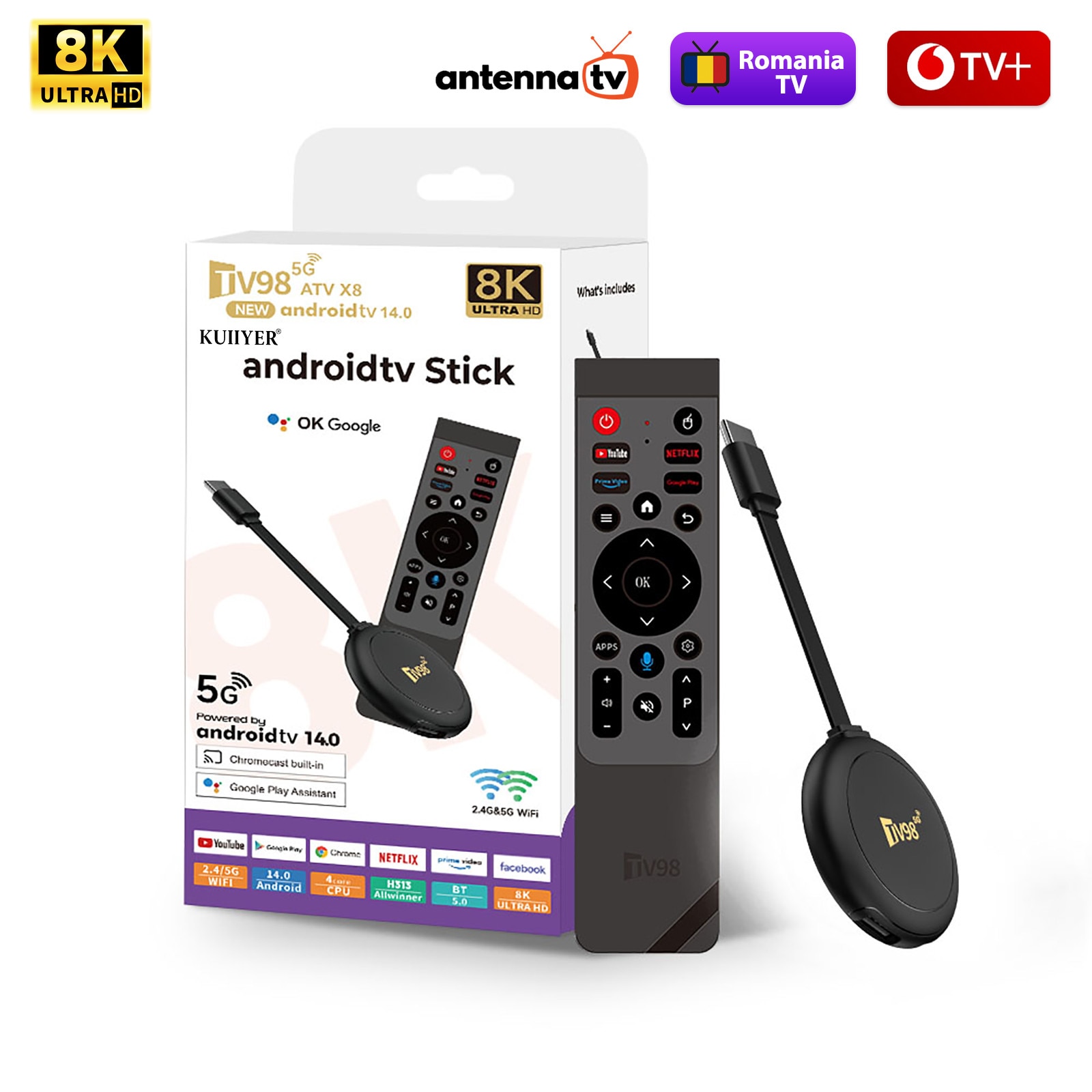Google Chromecast Google TV, HD, HDMI, Bluetooth, Wi-Fi